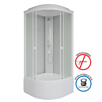 Душевая кабина Niagara Promo P80/40/MT 80х80 четверть круга с крышей ориентация универсальная